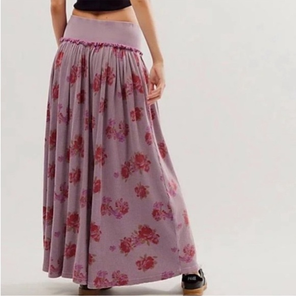 Free People XSmall Skirt Rosebud Maxi Floral Thermal...